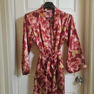Cacique Vibrant Floral Robe in Red and Yellow